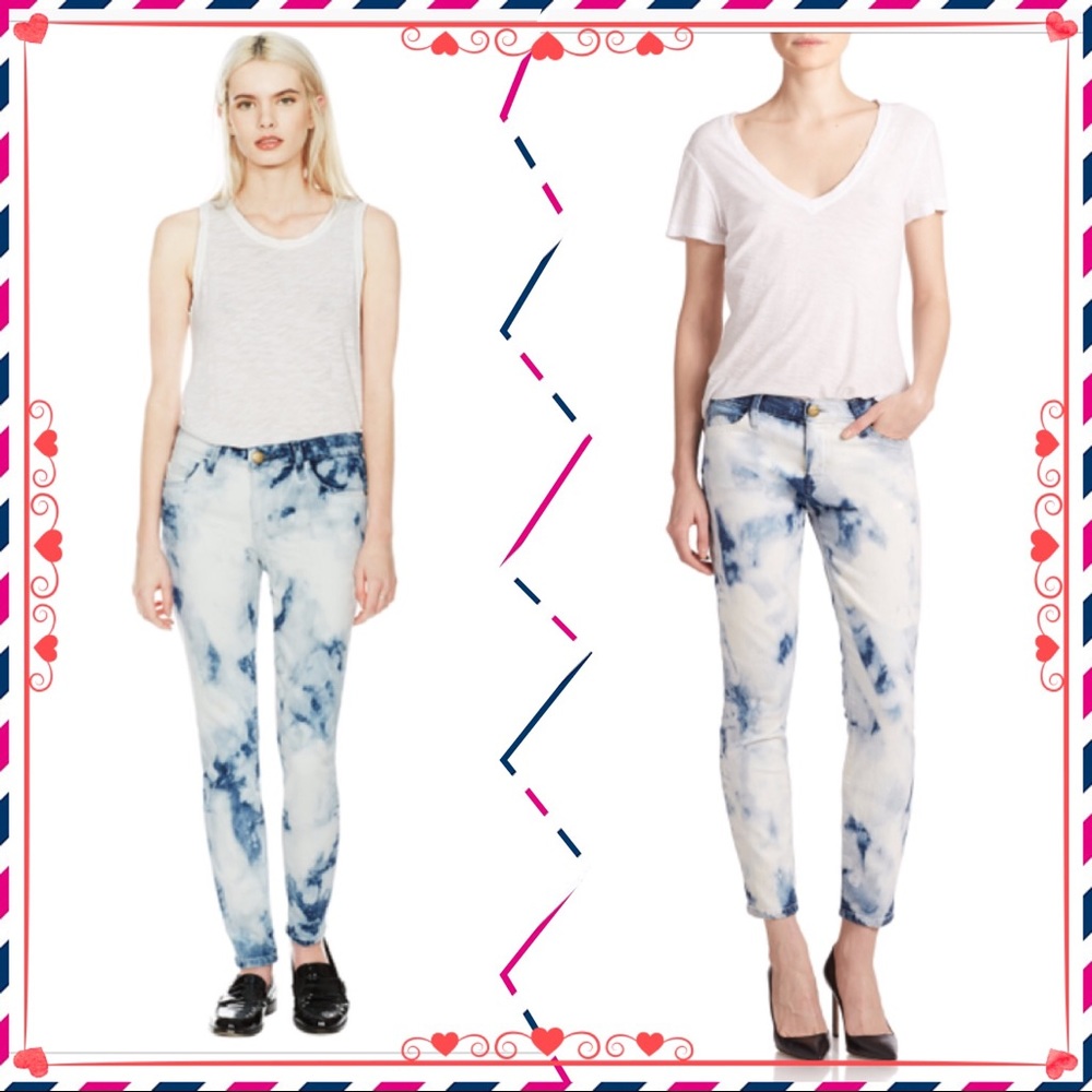 Current/Elliot tie dye The Stiletto Crop skinny